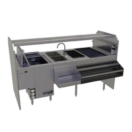 Glastender PSC-78L Complete Style Pass-Thru Cocktail Station With Glasswasher 78"W X 32"D