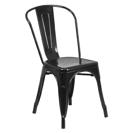 Flash Furniture CH-31230-BK-GG Stacking Side Chair 500 Lb. Weight Capacity Stackable