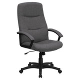 Flash Furniture BT-134A-GY-GG Executive Swivel Office Chair 44-1/2" To 48-1/4" Adjustable Height