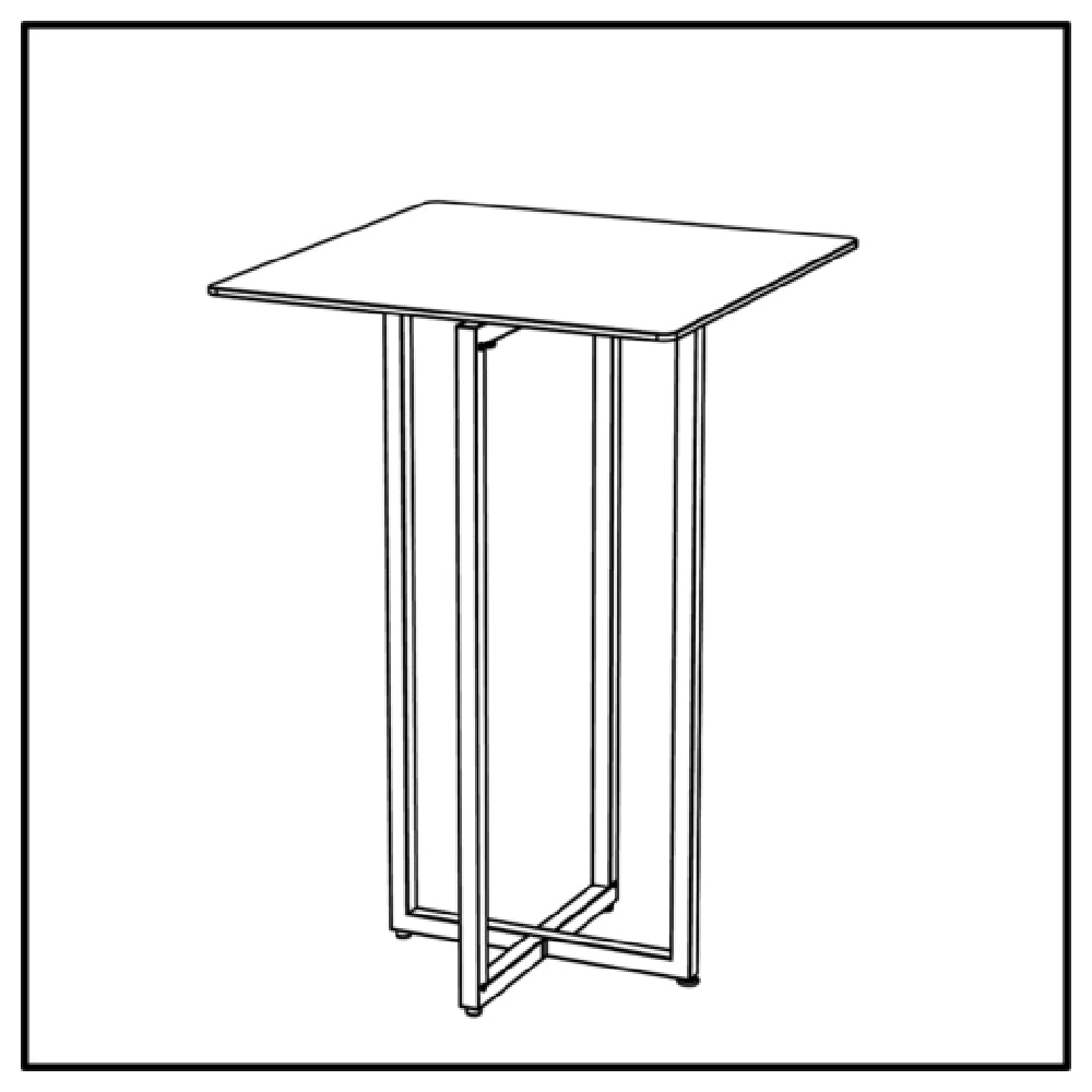 Bauscher Hepp VE-24012 - Venta® Foldable Table, Base Made In Steel With Powder-coating