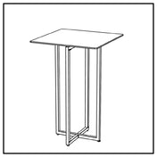 Bauscher Hepp VE-24012 - Venta® Foldable Table, Base Made In Steel With Powder-coating