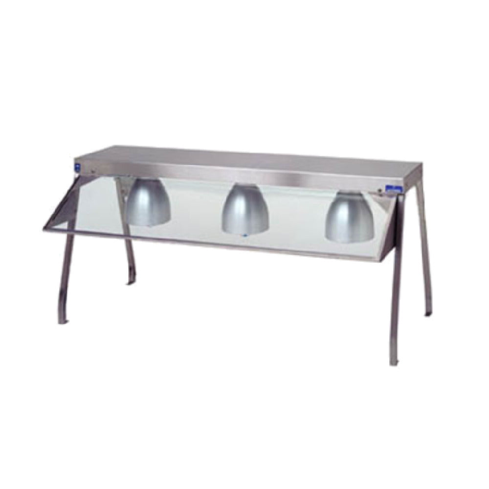 Duke 939BL-1SN Buffet Shelf Stainless Steel Construction With Glass Sneeze Guard On (1) Side Only