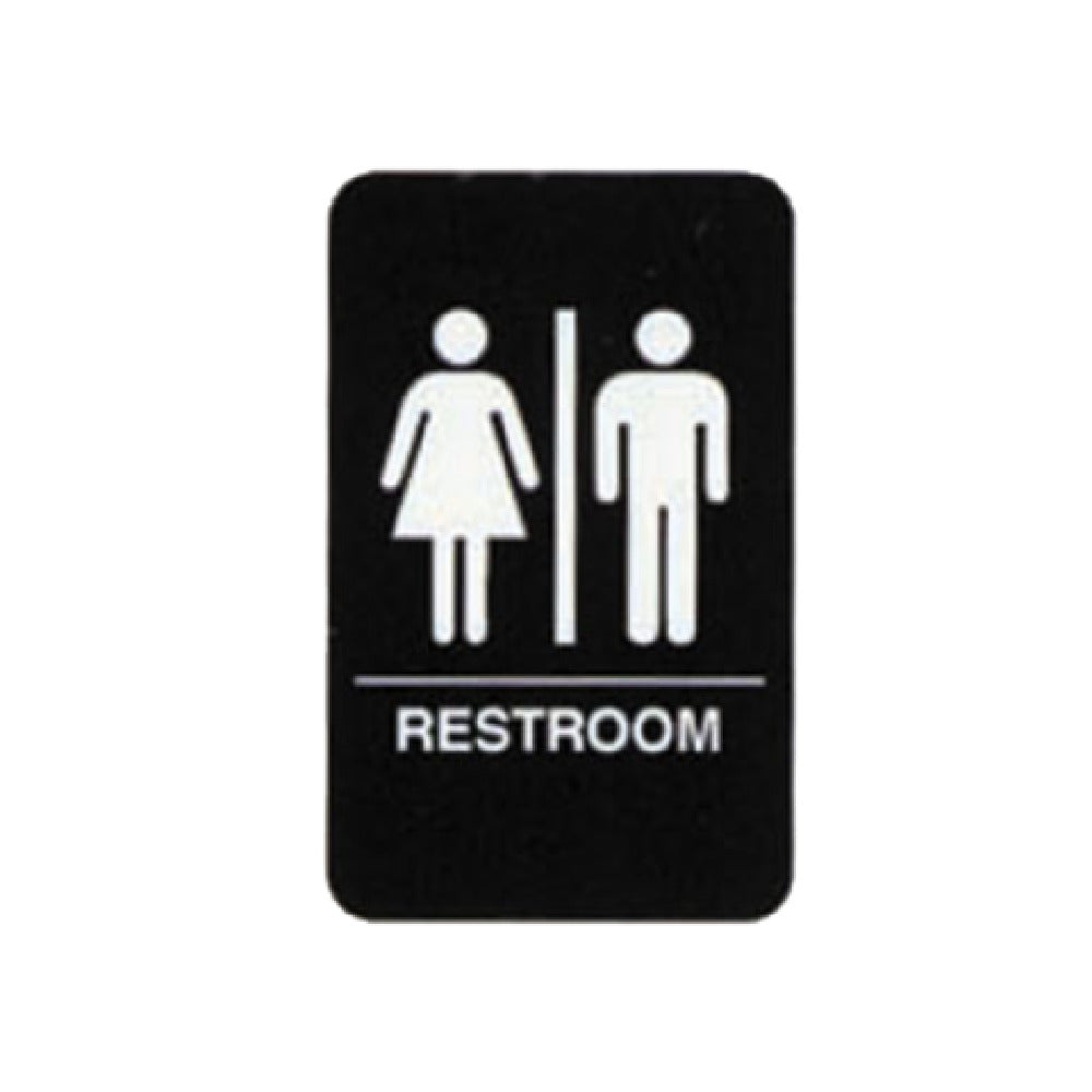 Tablecraft 695633 Cash & Carry Sign 6" X 9" Women/Men "Restroom"