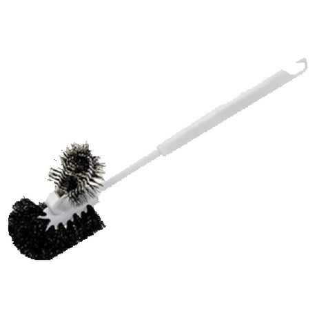 Franklin Machine Products 142-1654 Toilet Bowl Brush 11-1/4" White Plastic Handle 1" Black Nylon Bristles