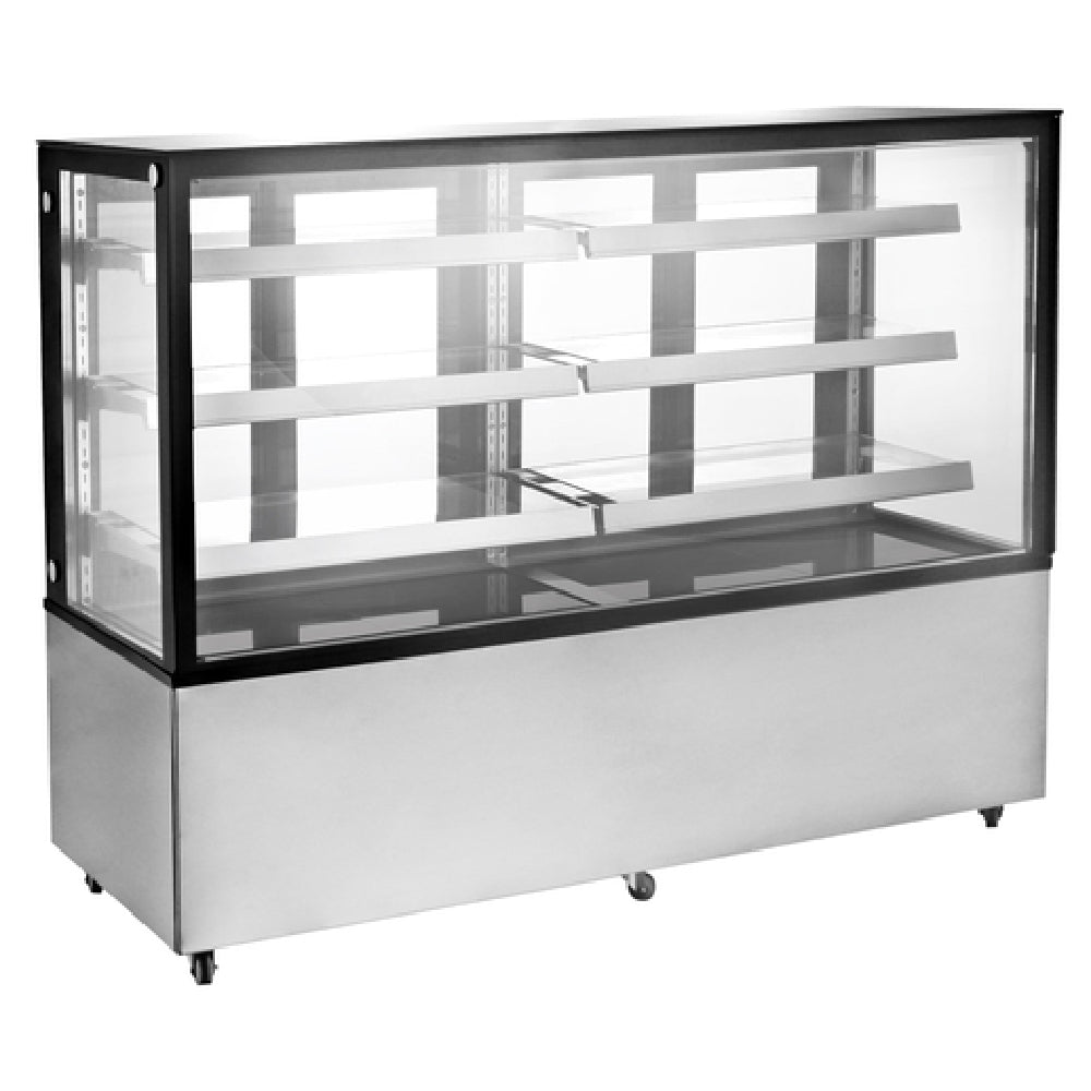 Omcan 44505 (RS-CN-0571-S) Square Glass Refrigerated Display Case Floor Model