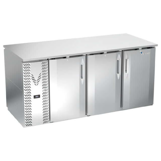 Victory VBB72HC-F-PT-S - Pass-Thru Back Bar Refrigerator, Food Rated, Three-section