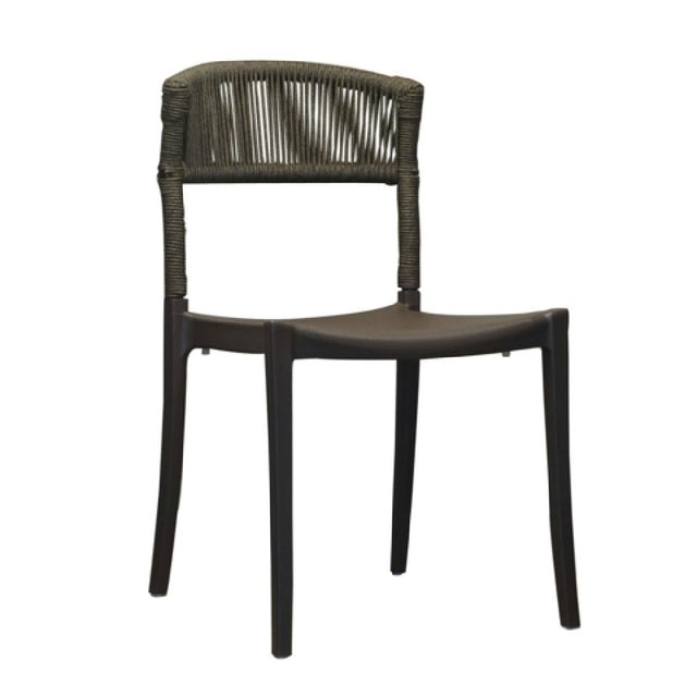 Grosfillex UT873037 - Tahoe Sidechair, Corded Rope Backrest, Weather & UV-resistant