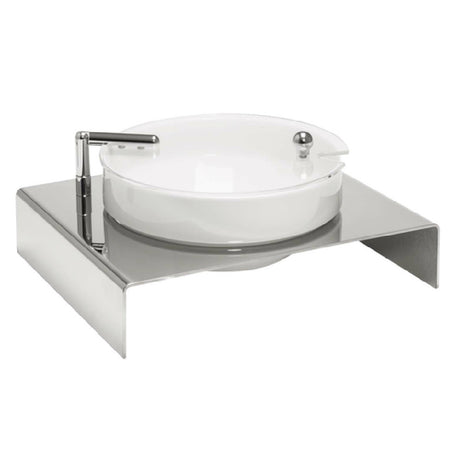 Service Ideas 20A11701 Ze Pe Quadro Modern Inox Buffet Single Bowl 12.75"D X 10.5"W X 5.8"H