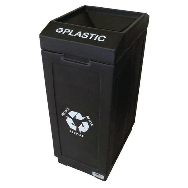 Hubert 65621 - Recycle Bin, "Plastic", 39 Gallon