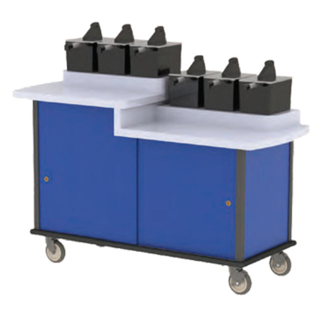 Lakeside 70550 Condi-Express® Condiment Cart 59"W X 25"D X 50"H (6) Manual 1-1/2 Gallon Condiment Pumps