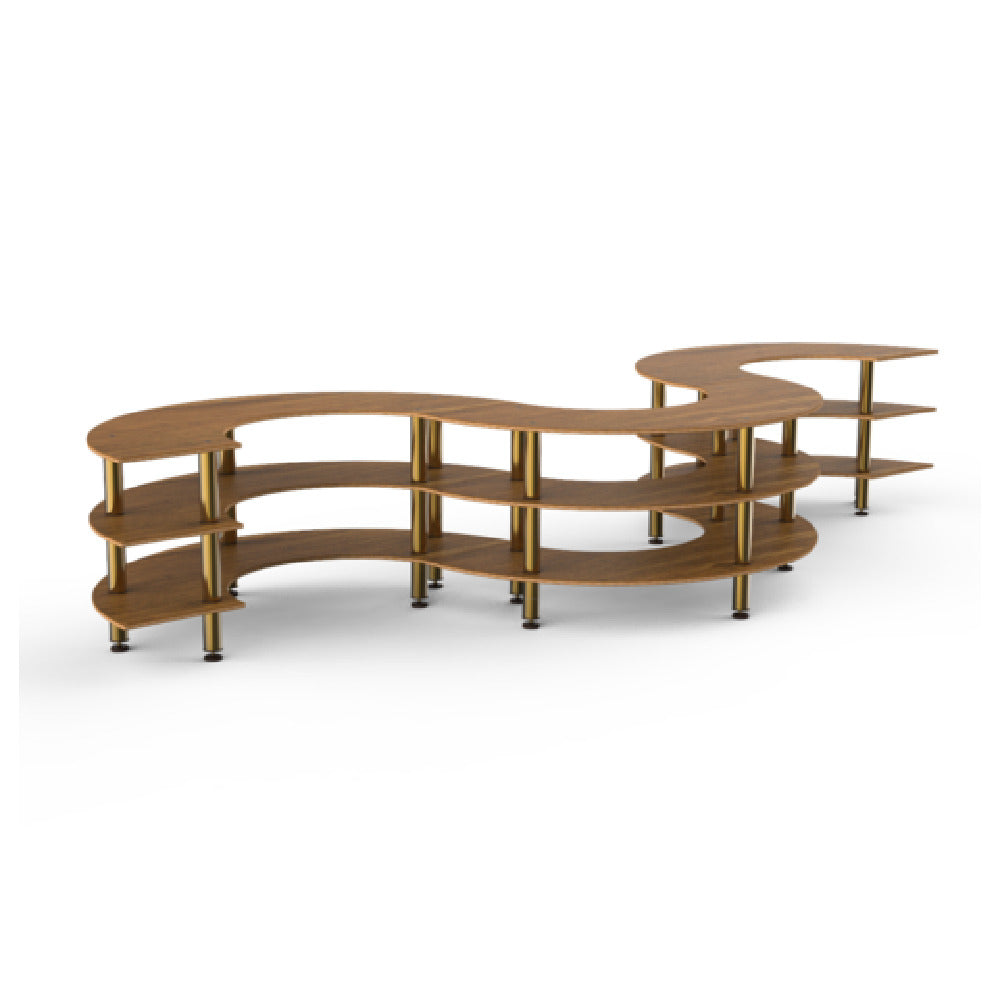 Steelite MGCMSB04BBXF - Large Snake Shape Station, 202.0" X 77.0" X 35.0", Modular