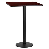 Flash Furniture XU-MAHTB-2424-TR18B-GG Table 24"W X 24"D X 43-1/8"H Bar Height