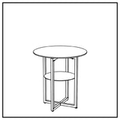 Bauscher Hepp VE-24025 - Venta® Foldable Table, With Shelf Base Made In Steel With Powder-coating
