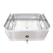 Sammic 1180182 (1180182) Tank Divider L For Use With 14 Gal Tank. Divides Tank Into Separate Compartments To Organize The Tank For Multi-product Use And For FIFO Organization. Spans Side To Side With Use Of Support Set. Stainless Steel Made