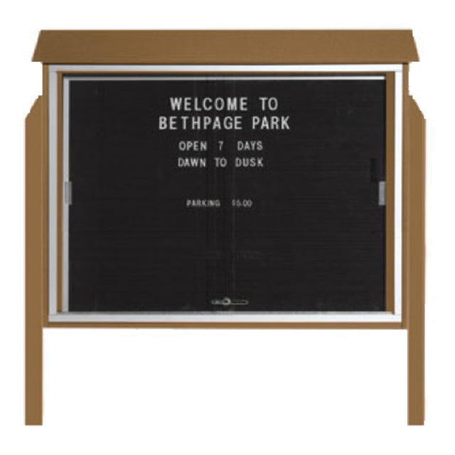 Aarco PLDS3645LDPP-8 Message Center 45"W X 36"H Freestanding