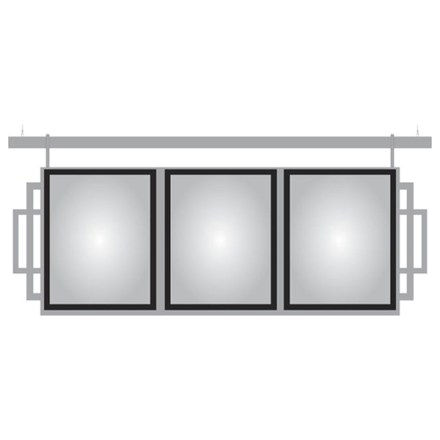 Hubert 46783 - Menu Board, 3-pocket, Hanging