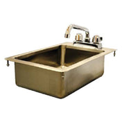 Serv-Ware DIS-1C1014-CWP-V - Serv-Ware - Sinks - 12" Drop-In Sink - 12" W X 18" D X 10" H