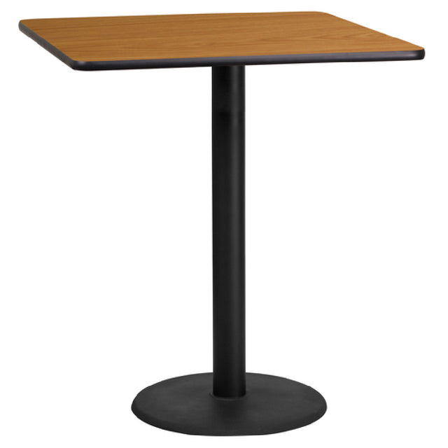 Flash Furniture XU-NATTB-3636-TR24B-GG Table 36"W X 36"D X 43-1/8"H Bar Height