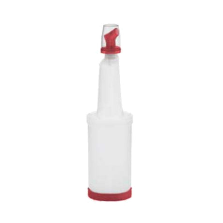 Alegacy Foodservice Products PQ3RD Pourer 32 Oz. (1 Qt.) Red Free-flow Spout & Base