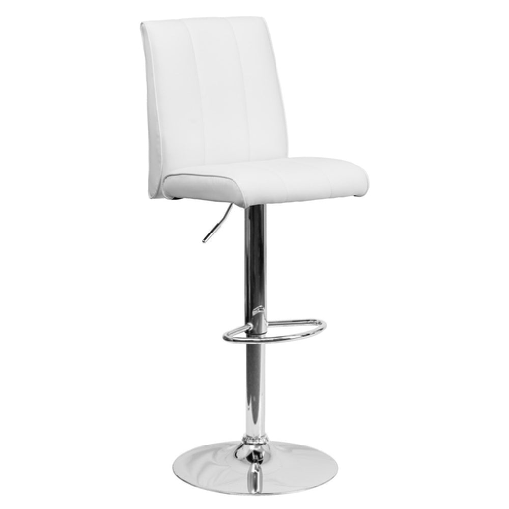 Flash Furniture CH-122090-WH-GG Swivel Bar Stool Adjustable Height Contemporary Style