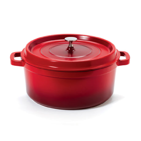 GET Enterprises CA-006-R/BK/CC Heiss™ Induction Dutch Oven 6-1/2 Qt. (7 Qt. Rim Full) 11" Dia. X 4-1/2"H