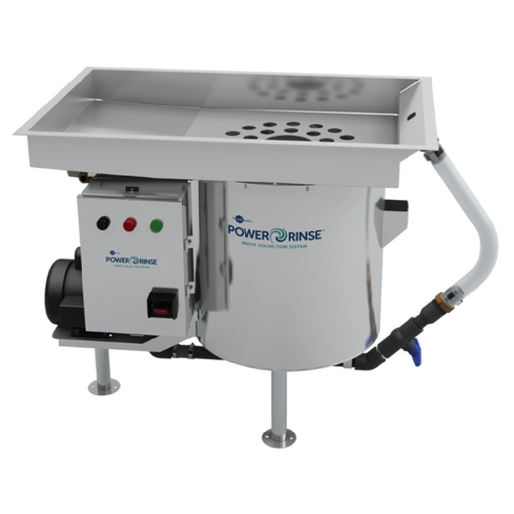 InSinkErator PRP PowerRinse® Pot/Pan (Model PRP™) Complete Waste Collection System Package. Requires Only 1 GPM (3.79 LPM) Of Fresh Water Per Hour. Pre-rinse And Scrapping System With 30 GPM (113.56 LPM) Recirculated Water Flow Capability