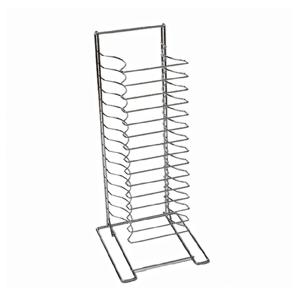 American Metalcraft 19029 Pizza Pan Rack 15 Shelves Holds Pans 10" To 17" Diameter X 1-1/4" Deep