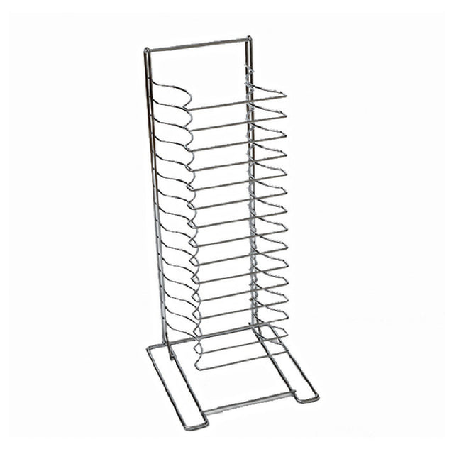 American Metalcraft 19024 Pizza Pan Rack 24 Shelves Holds Pans 10" To 17" Diameter X 1/2" Deep