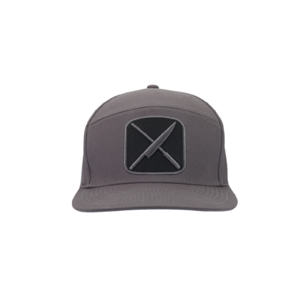 Mercer Culinary M60139GY 5 Panel Hat Gray Mercer Logo Patch