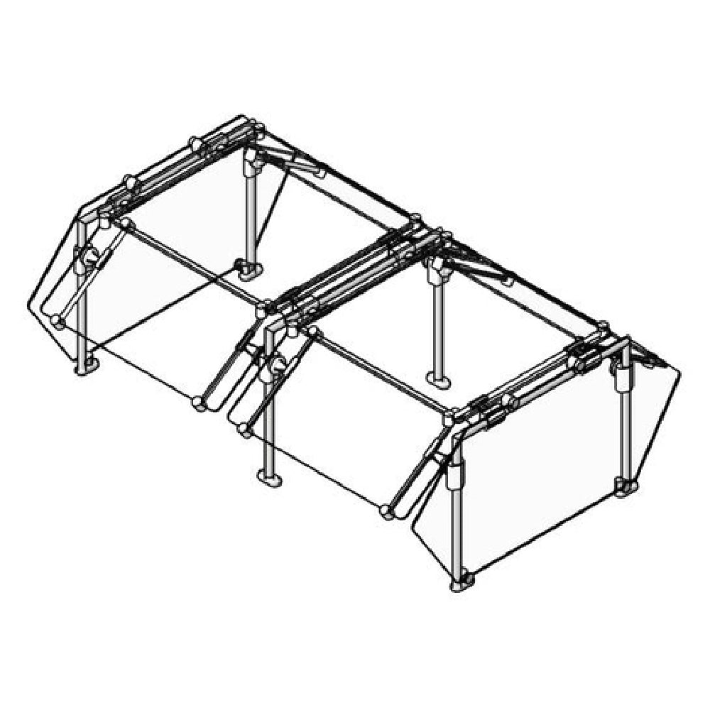 Eagle DCS4-SS-ST2 Spec-SHIELD™ Sneeze Guard Single Tier Dual-sided