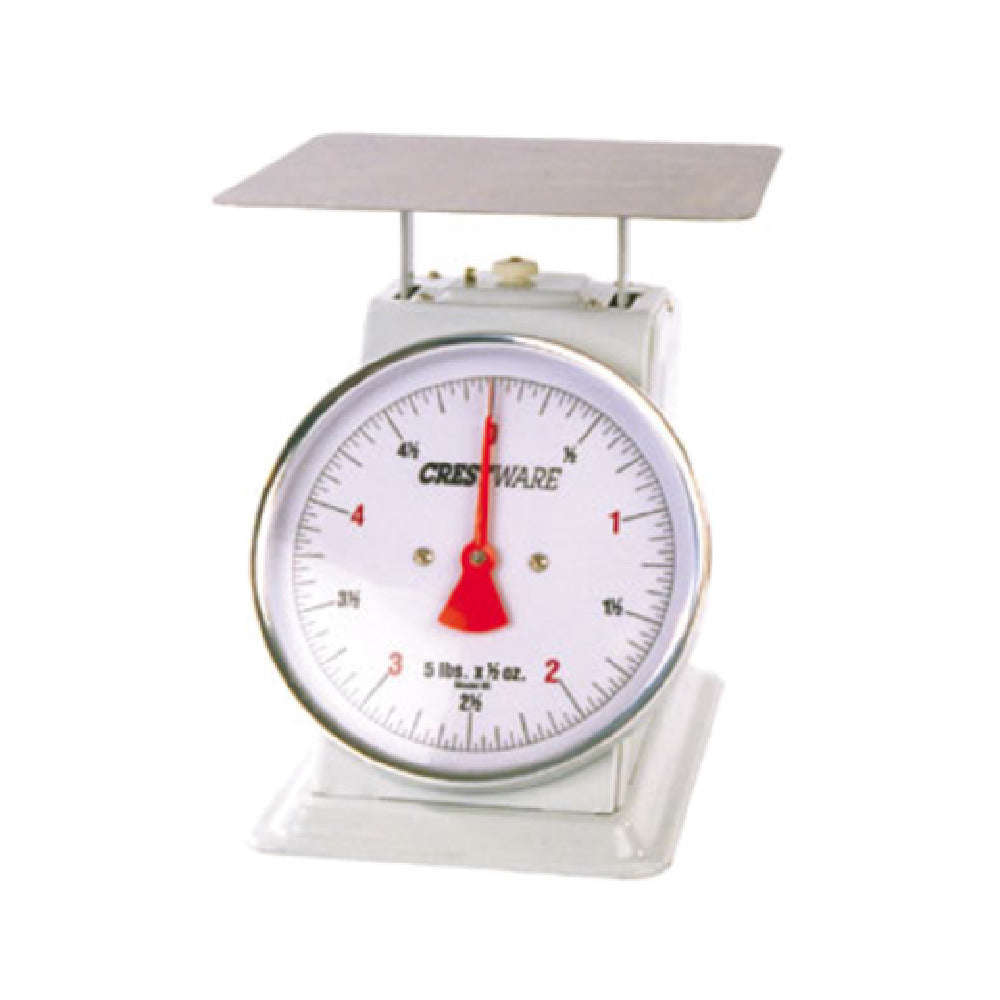 Crestware SCA601 Portion Control Scale 1 Lb. X 1/8 Oz. 6" Dial & Enameled Body