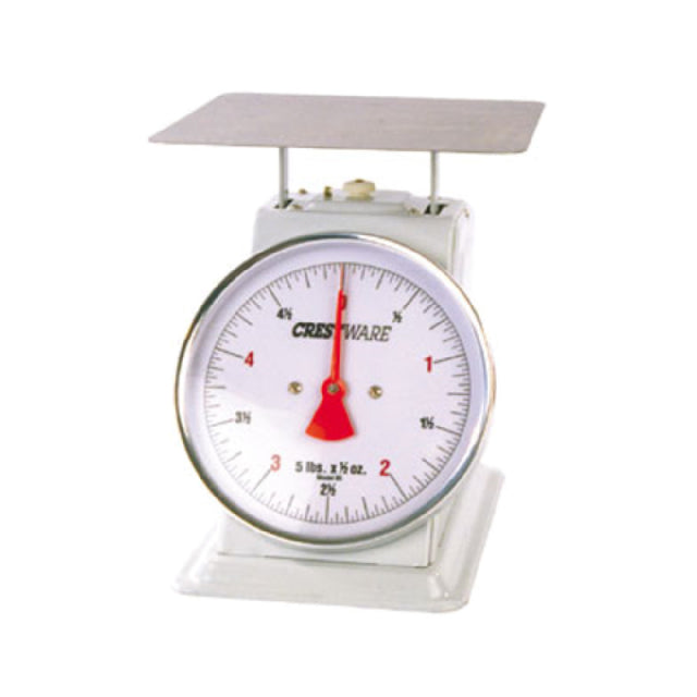 Crestware SCA602 Portion Control Scale 2 Lb. X 1/4 Oz. 6" Dial & Enameled Body