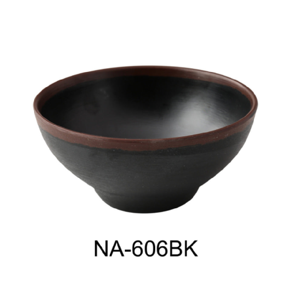 Yanco NA-606BK Nature Art Noodle Bowl 6-1/2"dia. X 3"H 28 Oz