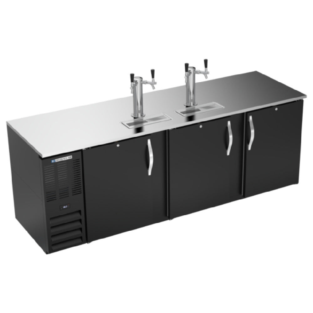 Beverage Air DD94HC-B - Draft Beer Cooler, 94"W X 30-3/8"D X 49-5/16"H, 32.768 Cu. Ft.