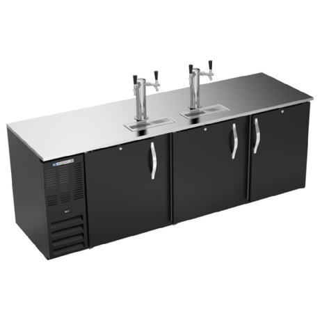 Beverage Air DD94HC-B - Draft Beer Cooler, 94"W X 30-3/8"D X 49-5/16"H, 32.768 Cu. Ft.