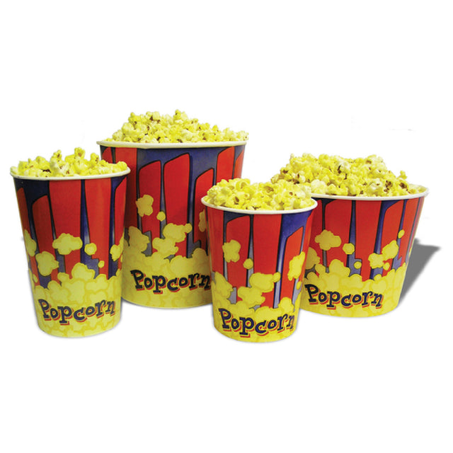 Winco 41430CS Benchmark Popcorn Tub 130 Oz. 7-1/2" Top Dia. X 8-1/4"H