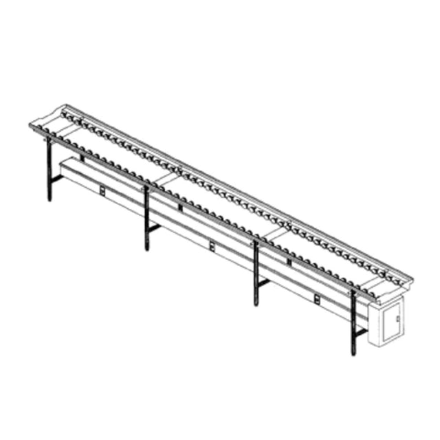 Dinex DXIESR10 Tray Make-Up Conveyor PVC Rollers 10' Section