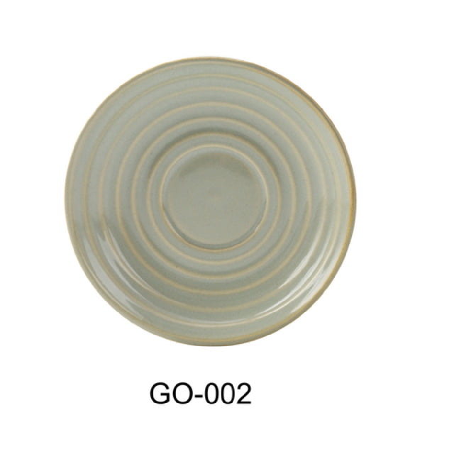 Yanco GO-002 Golden Coast Saucer 5-7/8" Dia. X 0-1/2"H Porcelain