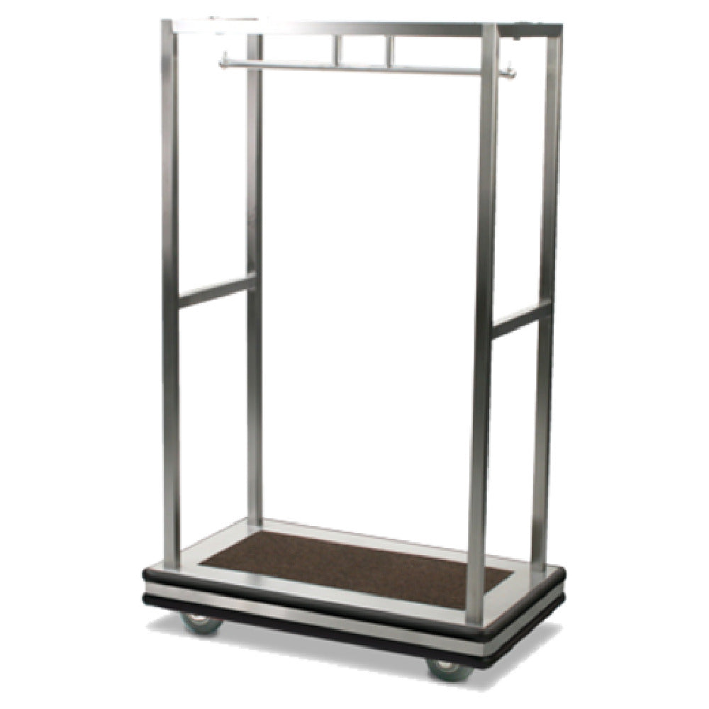 Forbes Industries 2545DB-SS Specialty Luggage Cart 1-1/2” Square Tubular Brushed Stainless Steel Superstructure