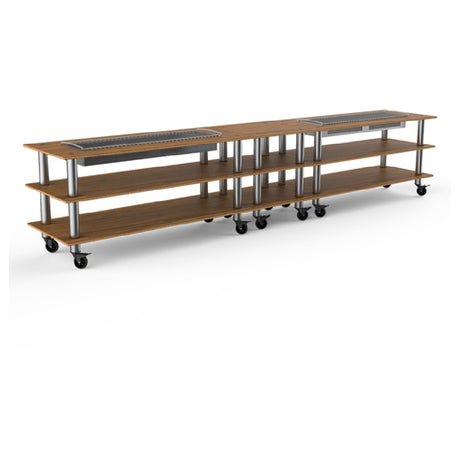 Steelite MGCMLD04BSXW Mogogo Buffet Solutions Modular Double Heat Buffet Table