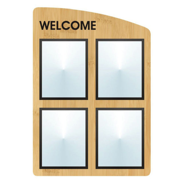 Hubert 63332 - Menu Board, 4-pocket, Wall-mount