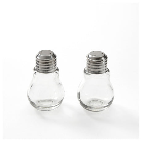 American Metalcraft SPLB6 Lightbulb Salt & Pepper Shaker Set 1-1/2 Oz. 1-3/4" Dia. X 3"H