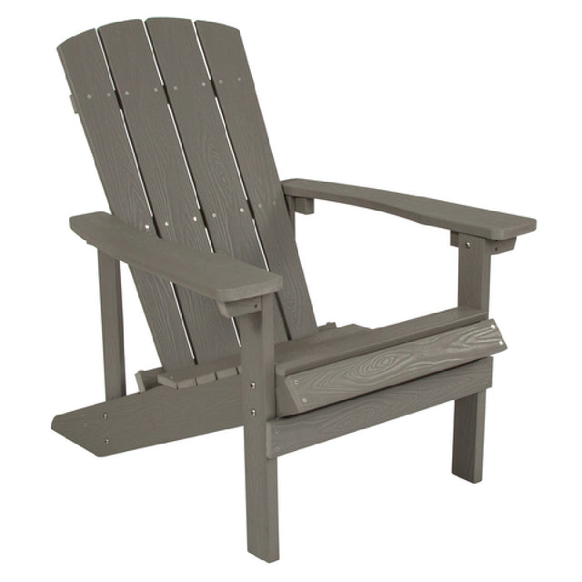 Flash Furniture JJ-C14501-LTG-GG Adirondack Chair 350 Lb. Weight Capacity Weather-resistant Polystyrene Frame