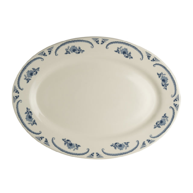 Steelite HL1545035 - Rolled Edge Oval Platter, 10.5", American Rose