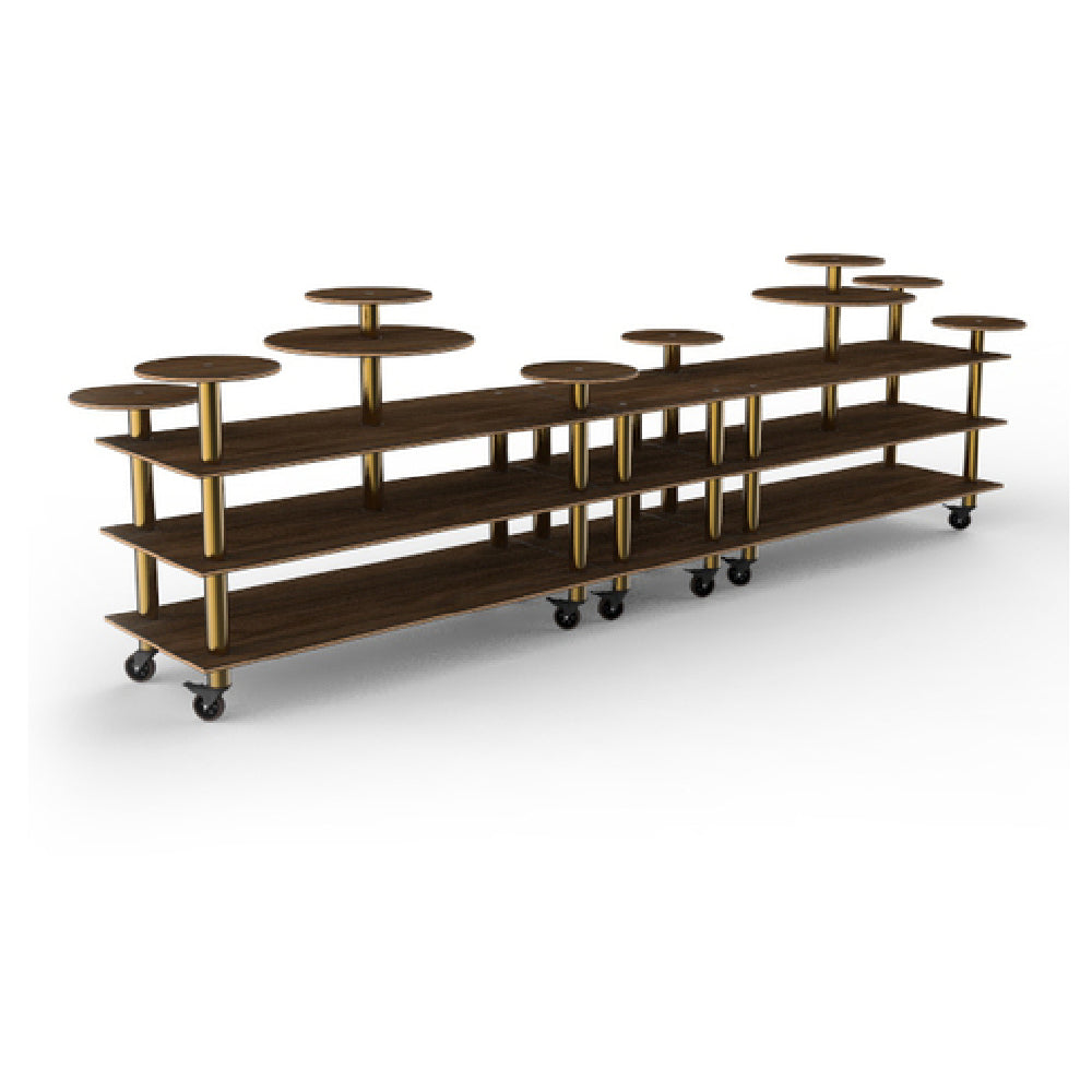 Steelite MGCMLB08WBXW Mogogo Buffet Solutions Modular Display Station 3-tier 180-1/2" X 38" X 54"H