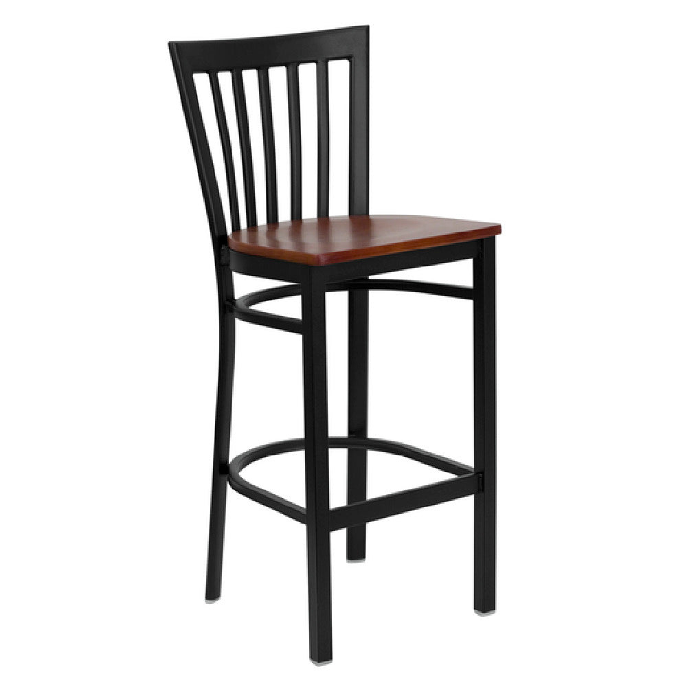 Flash Furniture XU-DG6R8BSCH-BAR-CHYW-GG Hercules Series Restaurant Bar Stool Metal Schoolhouse Back