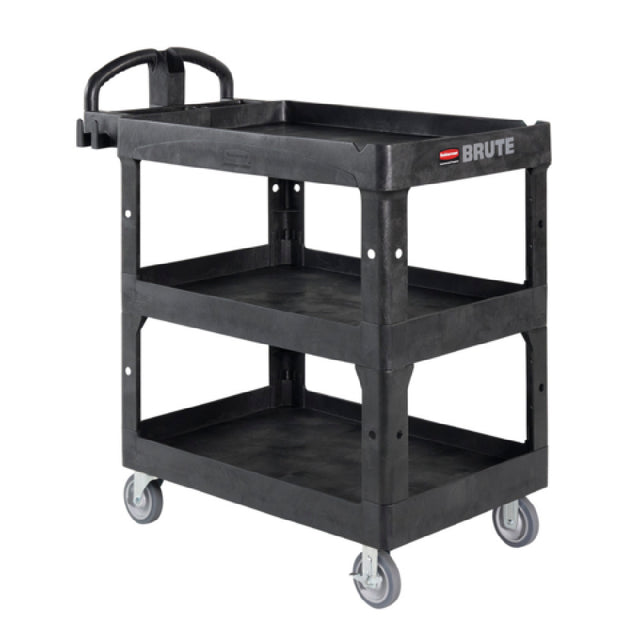 Rubbermaid 2196862 - BRUTE Heavy Duty Medium 3-Shelf Utility Cart, With Lipped Shelves