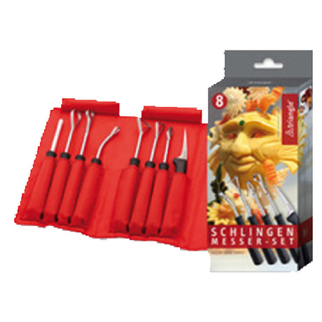 Louis Tellier 9084408 Triangle® Carving Loop Tool Set (8) Pieces Stainless Steel With Non-slip Grip