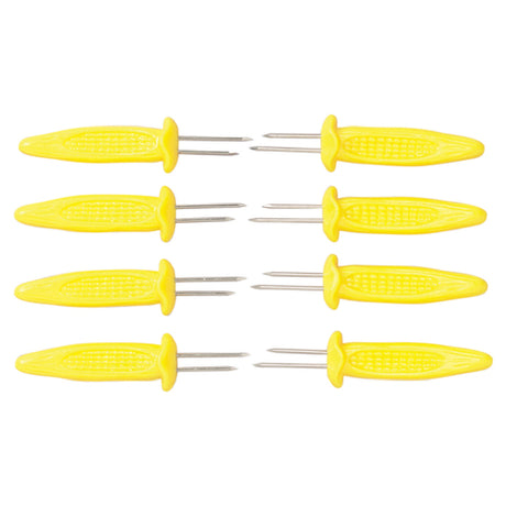 Harold Import Co. 45785 HIC Corn Skewers Plastic Handle Stainless Steel Picks (set Of 8)