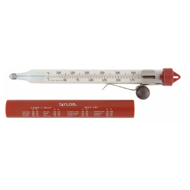 Taylor 5978N Candy/Deep Fry Thermometer 8" Long Non-mercury Filled Glass Tube